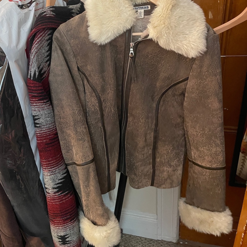 Express leather jacket. Size 10.